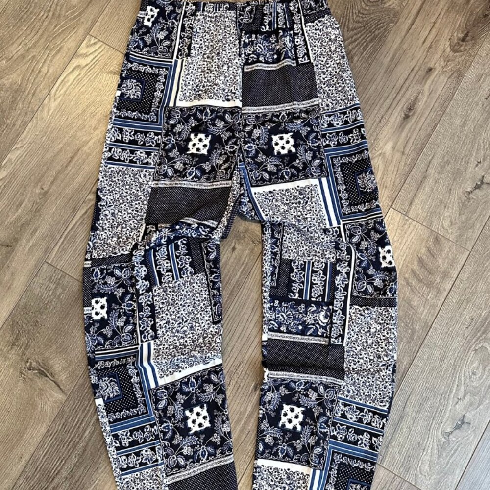 Vintage Next Issue Women's Floral Flower Pattern Hippie Boho Pants - Size Medium